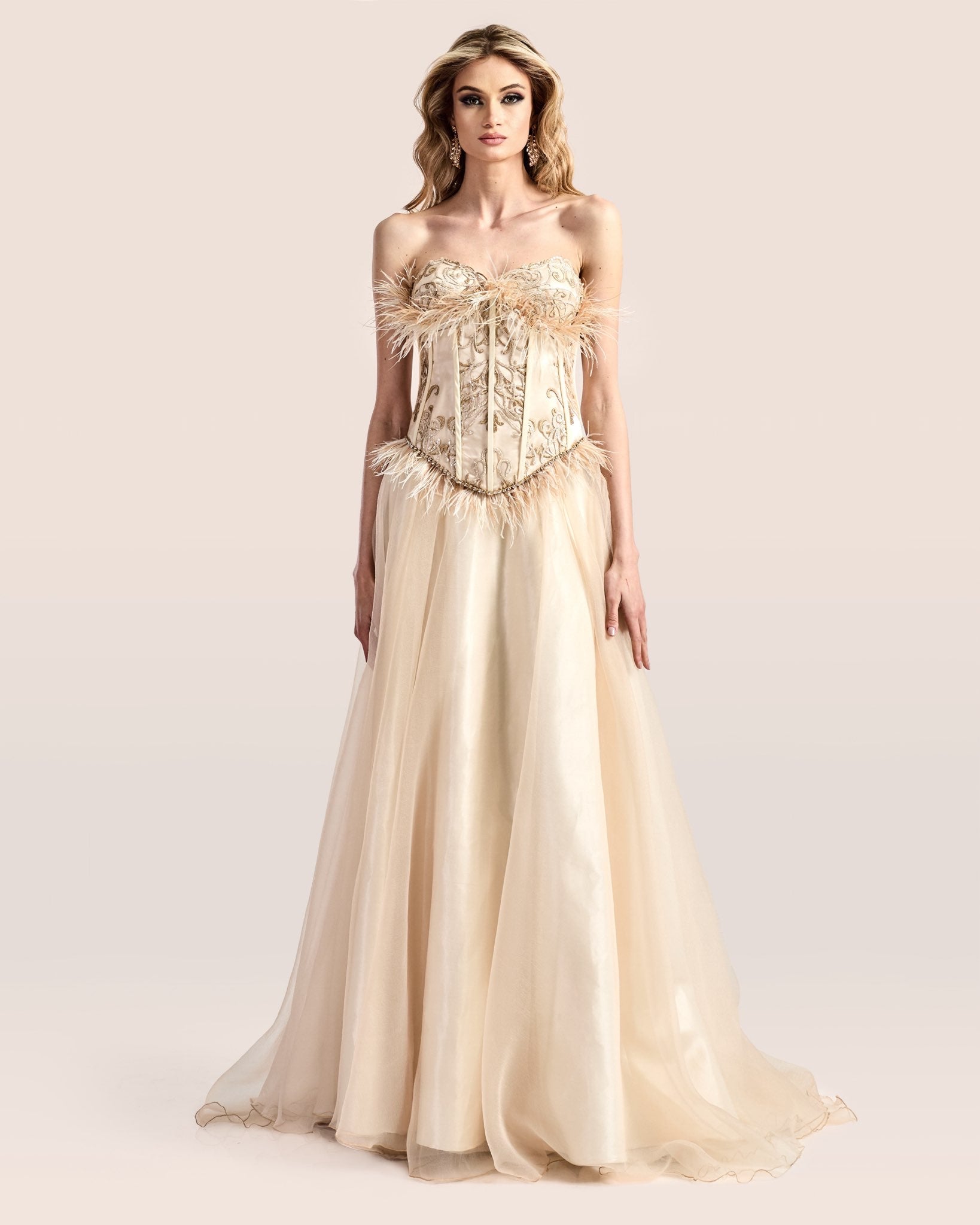Golden Heirloom Corset Gown ELENA LUKA Golden Heirloom Corset Gown ELENA LUKA