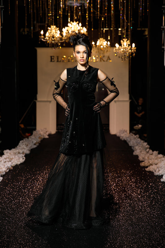 "Nocturnal Silhouette" Gown