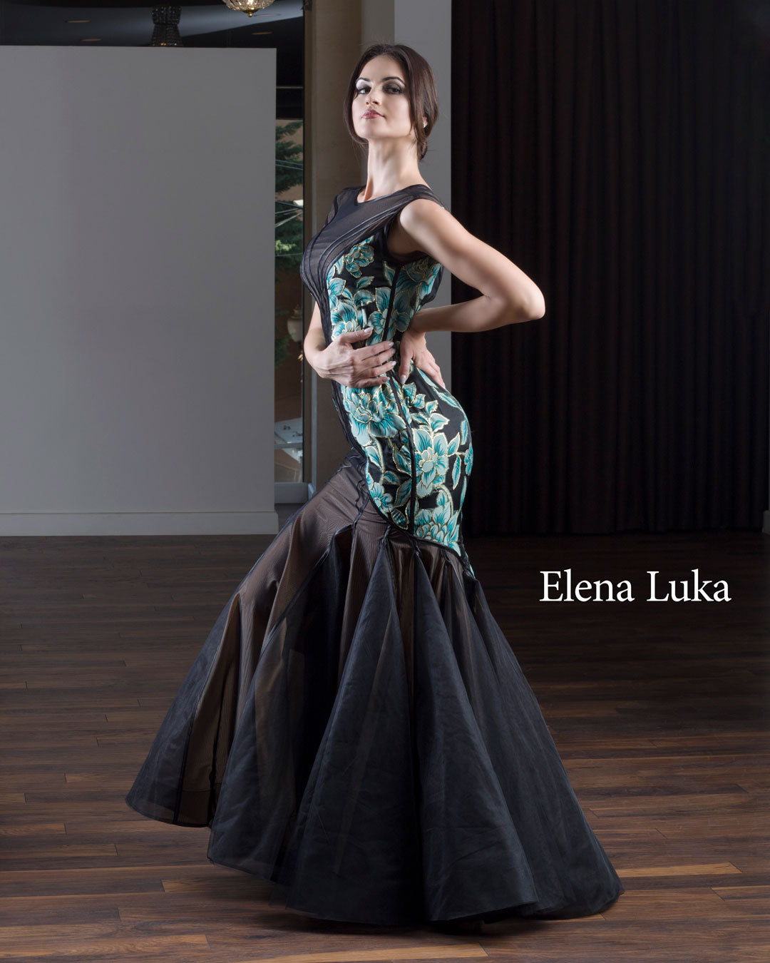 Emerald green dress