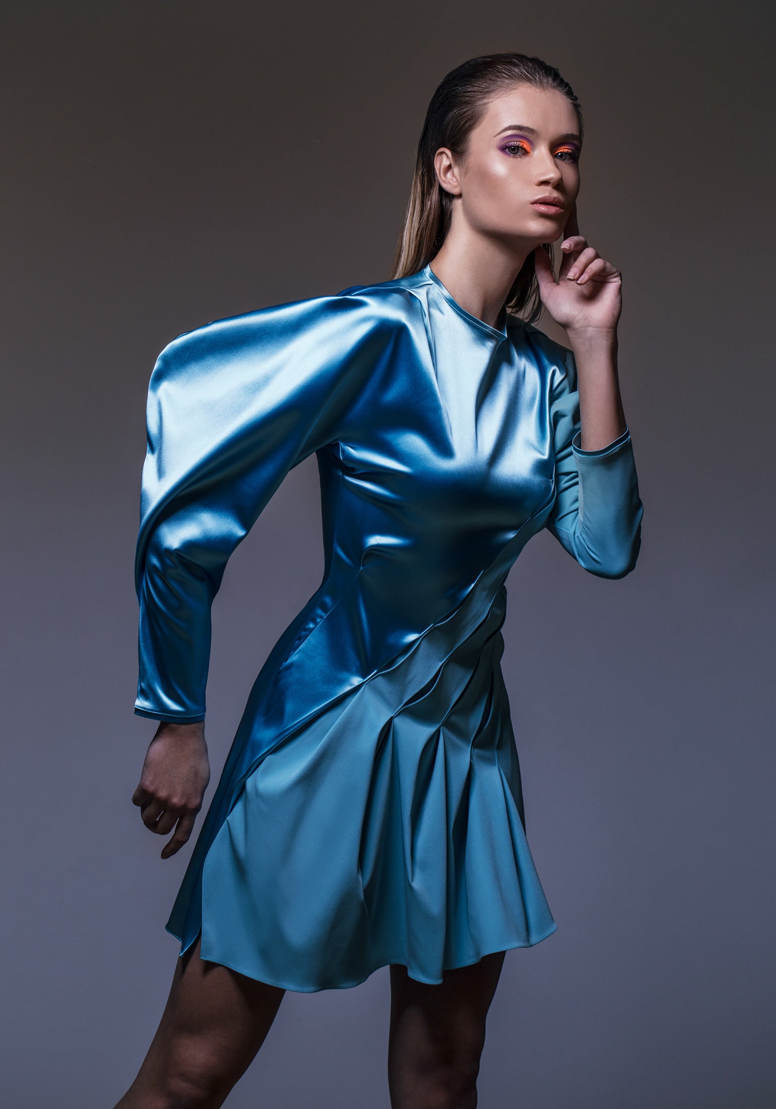 Electric Blue Party Dress ELENA LUKA Electric Blue Party Dress ELENA LUKA