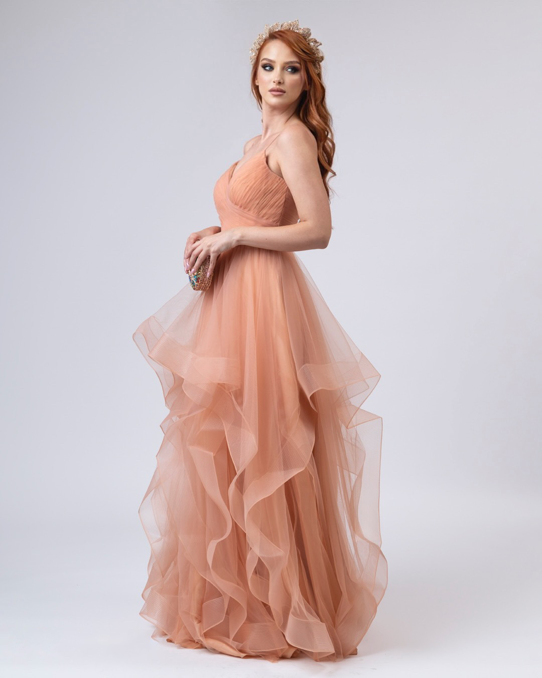 Coral gown