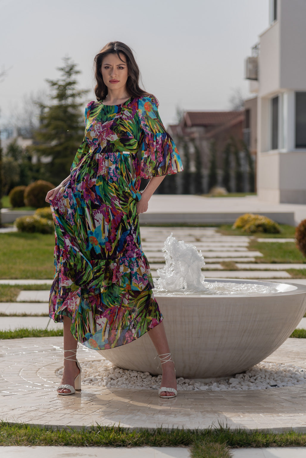 Floral spring dress