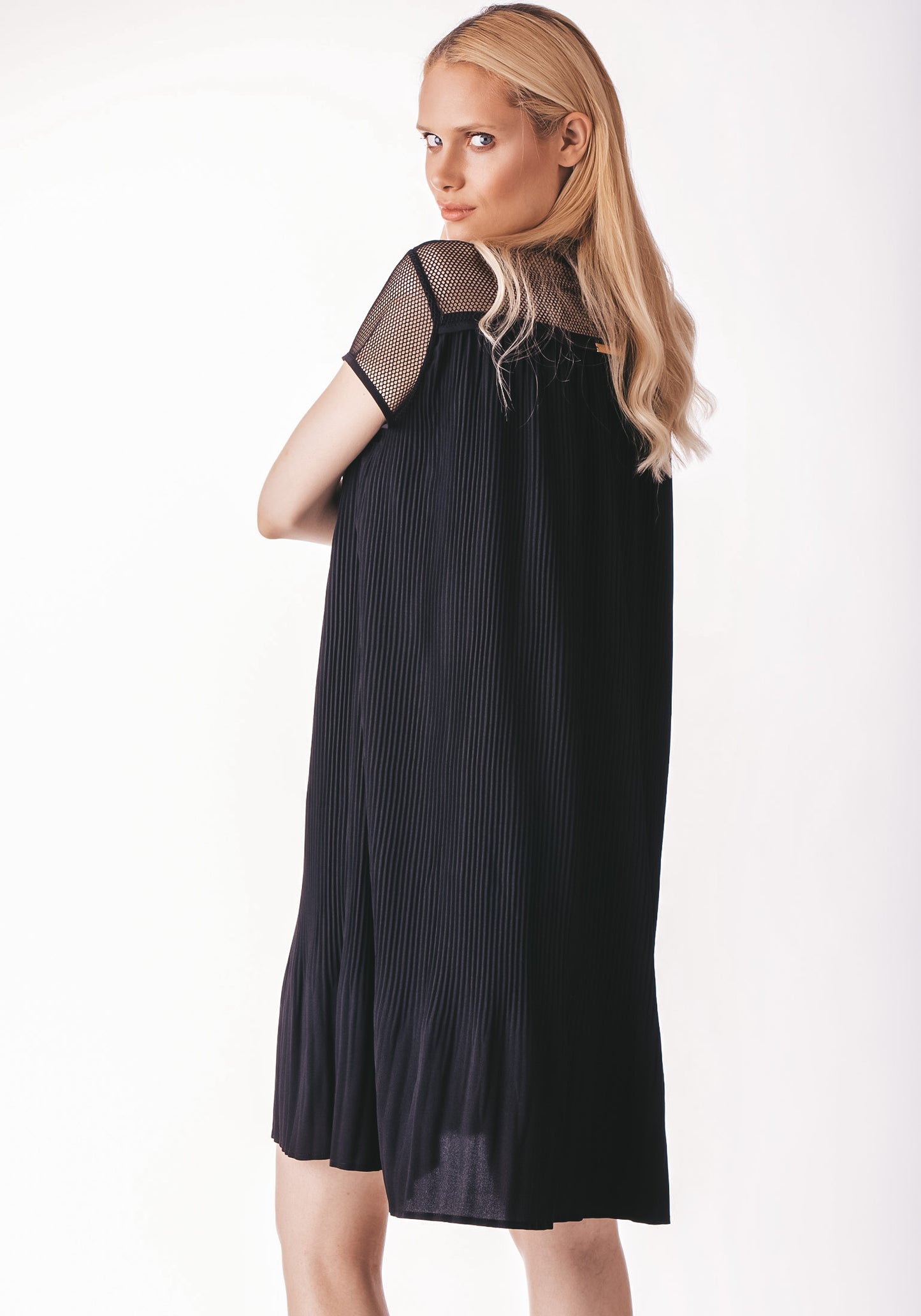 Pleated Shirt Dress