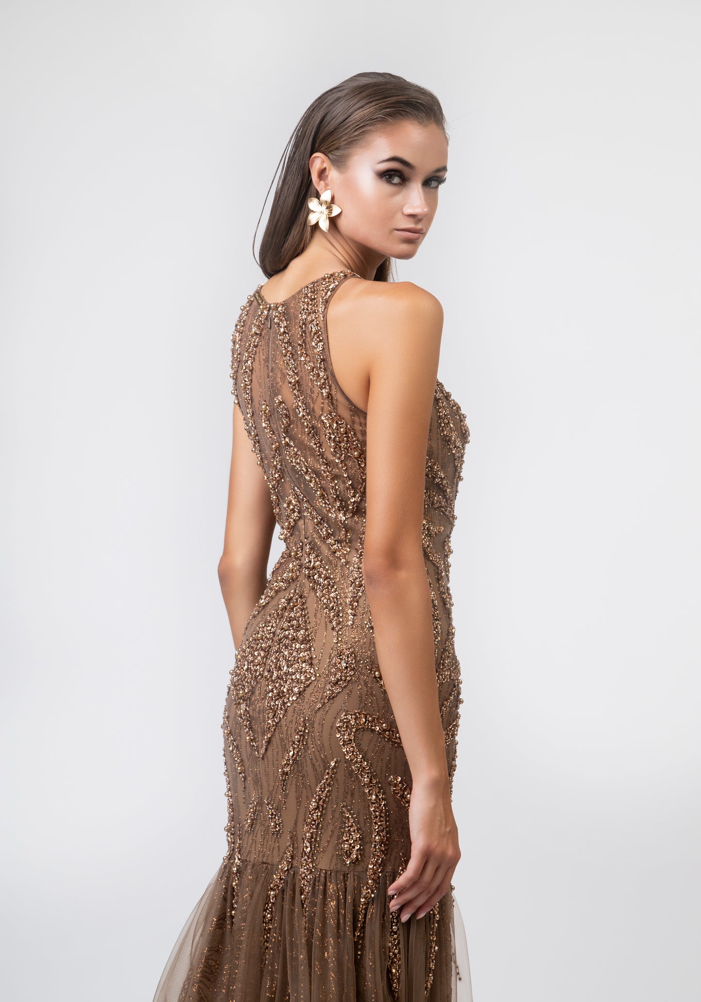 Brown luxurious dress
