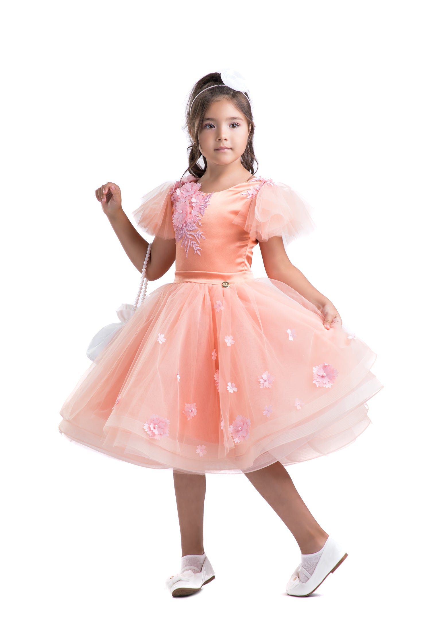 cute dresses for prom Champagne Floral Tulle Short A-Line Prom Dress, Off the Shoulder Evening Party Dress US 14 / Champagne