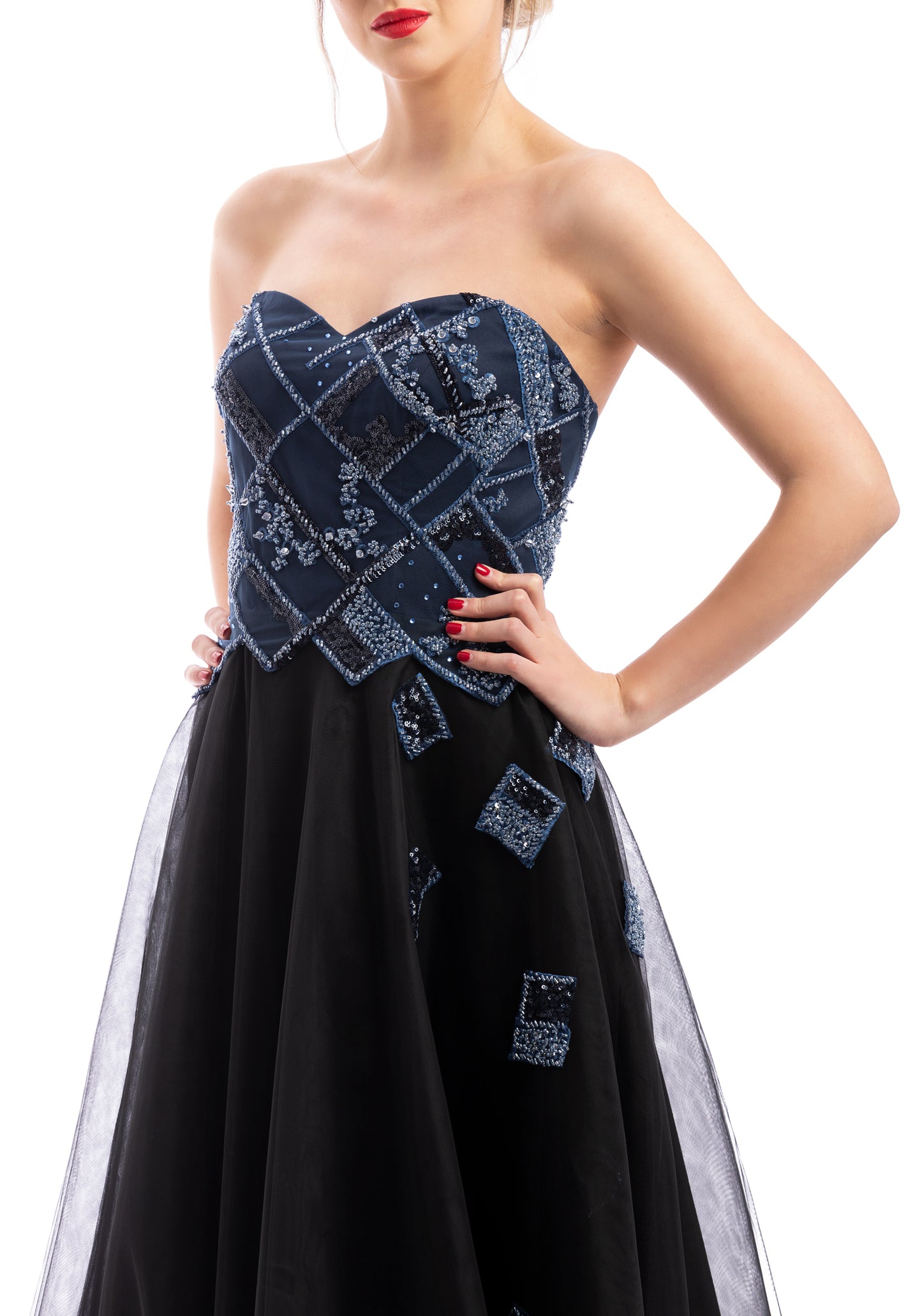 Exclusive Chic Embroidered Tulle Gown