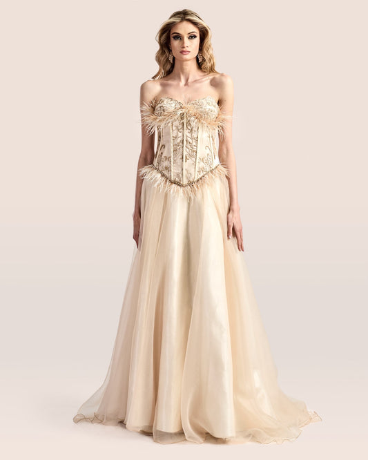 Golden Heirloom Corset Gown