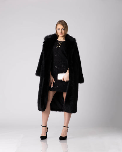 Noir Faux Fur Coat