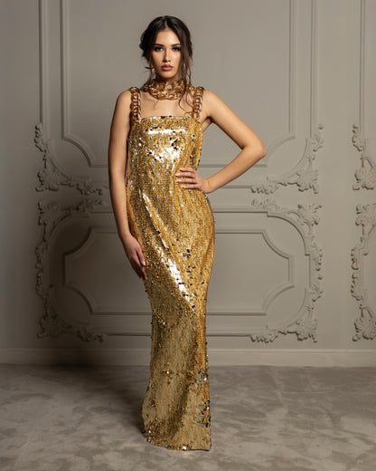 Golden Elegance Gown