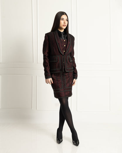 Refined Brocade Three Piece Set