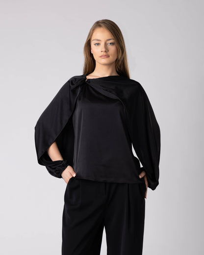 Elyn Elegant Black Shirt