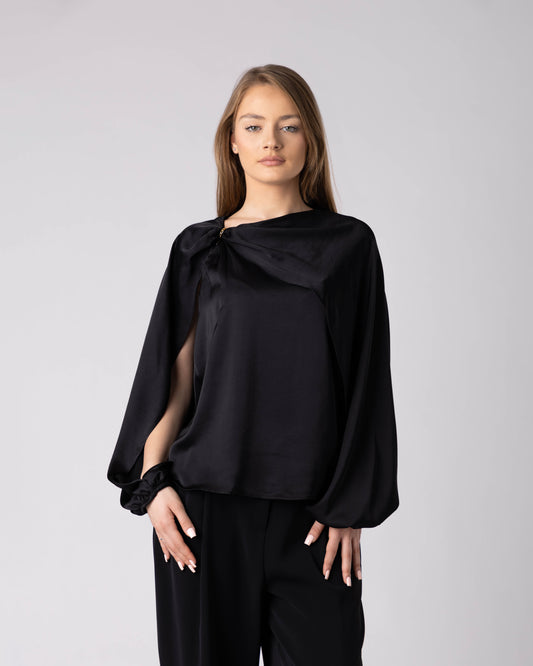 Elyn Elegant Black Shirt