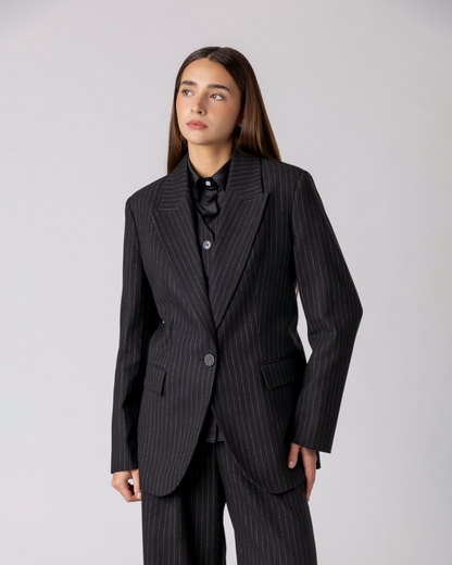 Virenth Pinstripe Tailored Blazer
