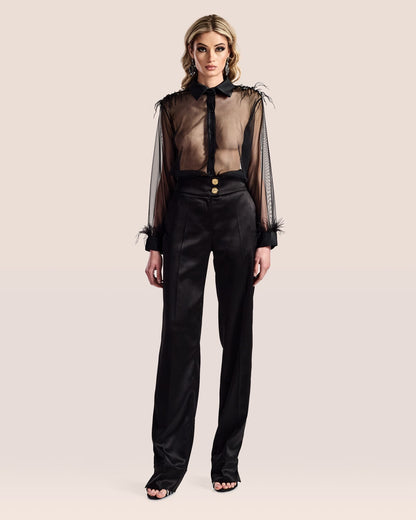 Noir Sheer Blouse