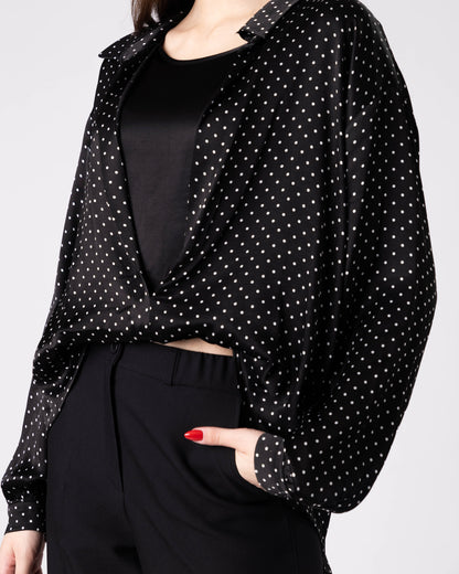 Dotyra Polka Wrap Shirt