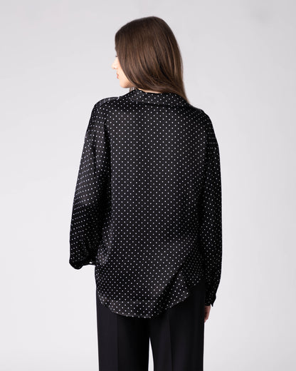 Dotyra Polka Wrap Shirt