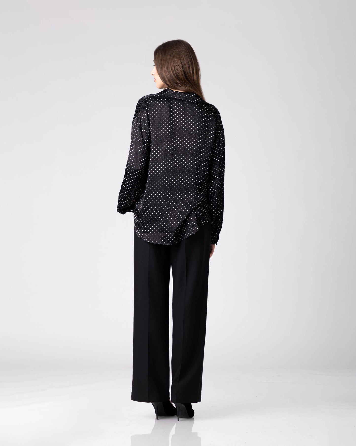 Dotyra Polka Wrap Shirt