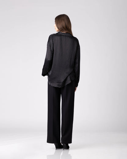 Dotyra Polka Wrap Shirt