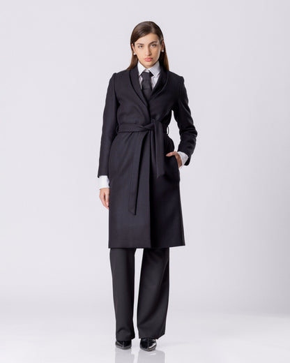 Noir Command Wrap Coat