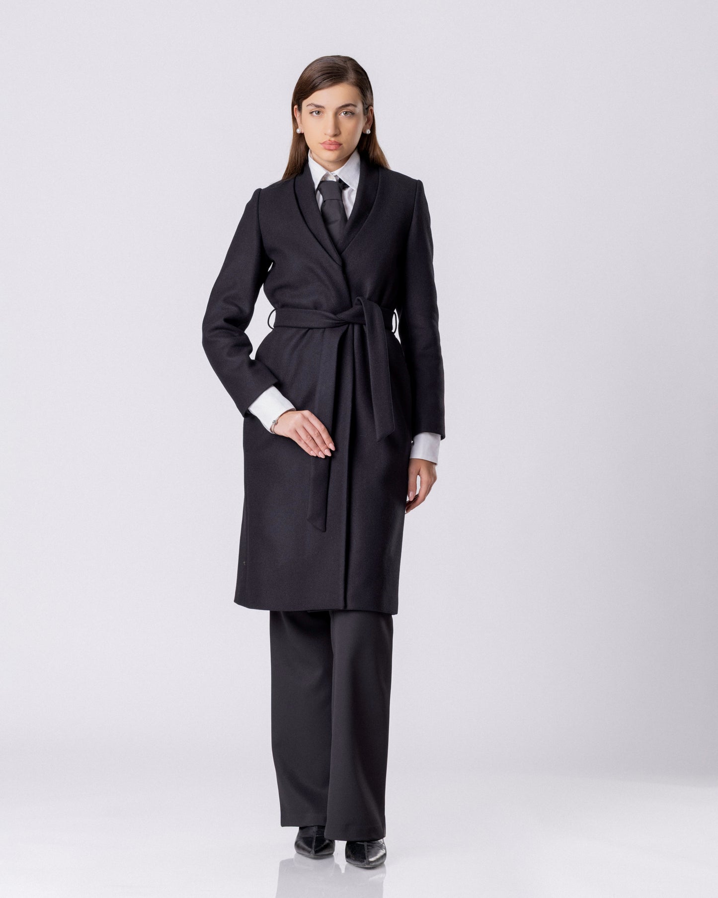 Noir Command Wrap Coat