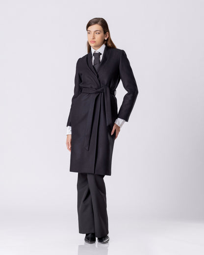 Noir Command Wrap Coat