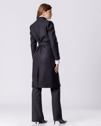 Noir Command Wrap Coat