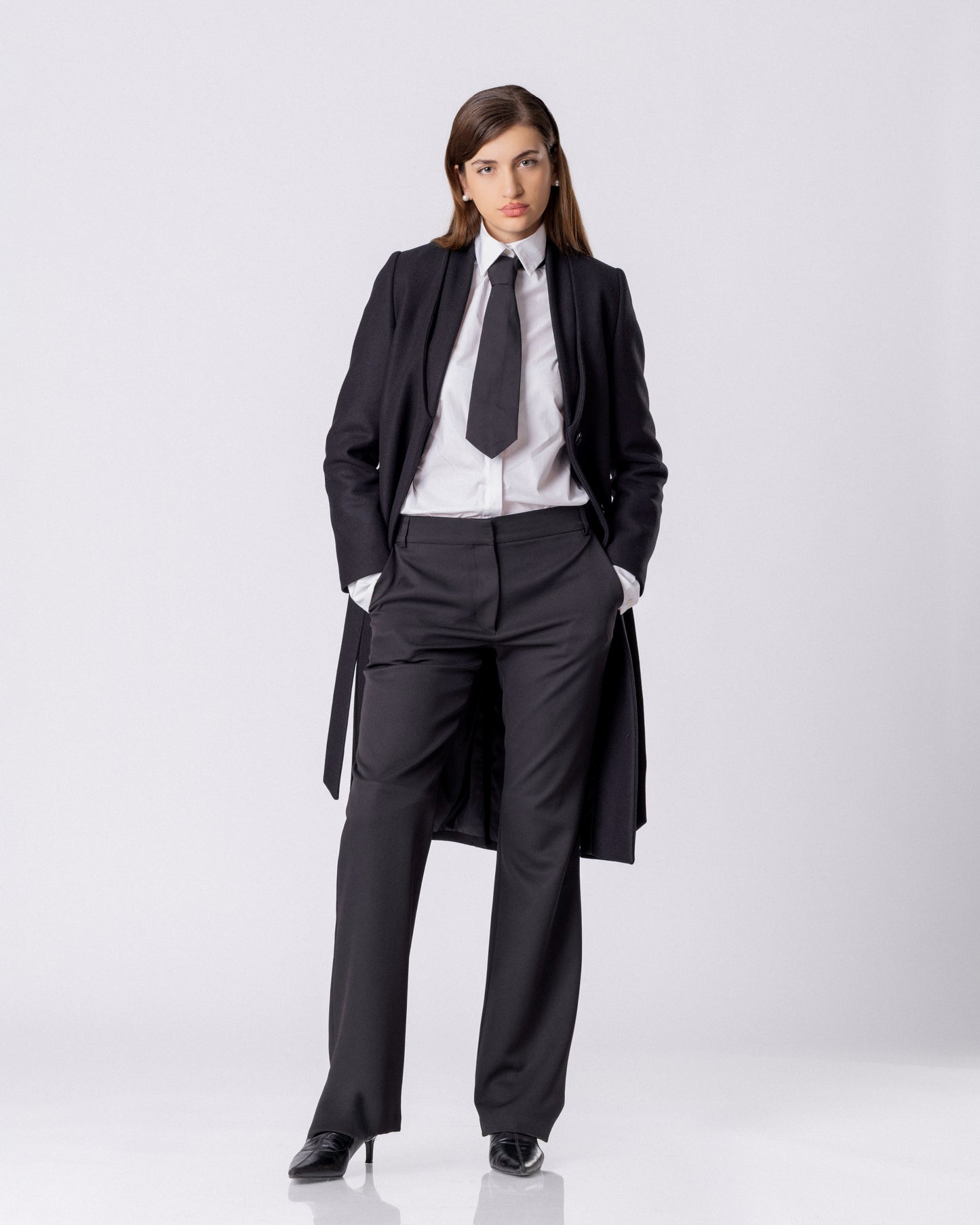 Noir Command Wrap Coat