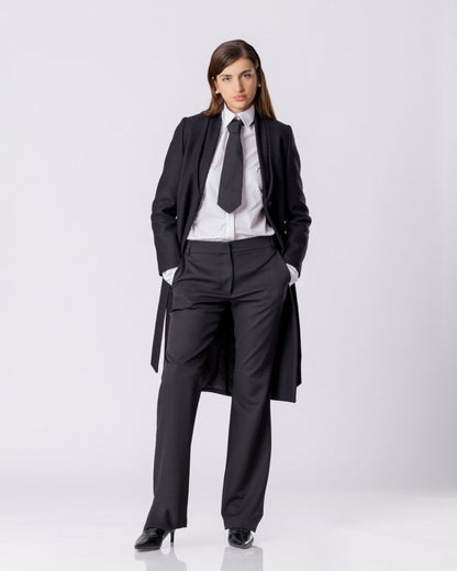 Noir Command Wrap Coat