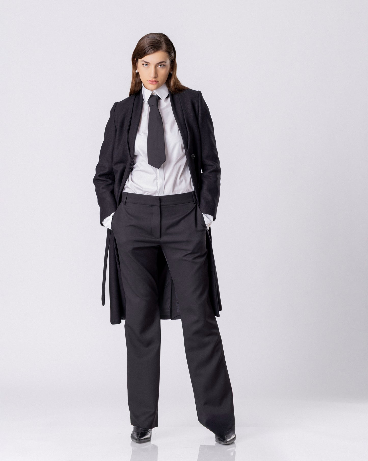 Noir Command Wrap Coat