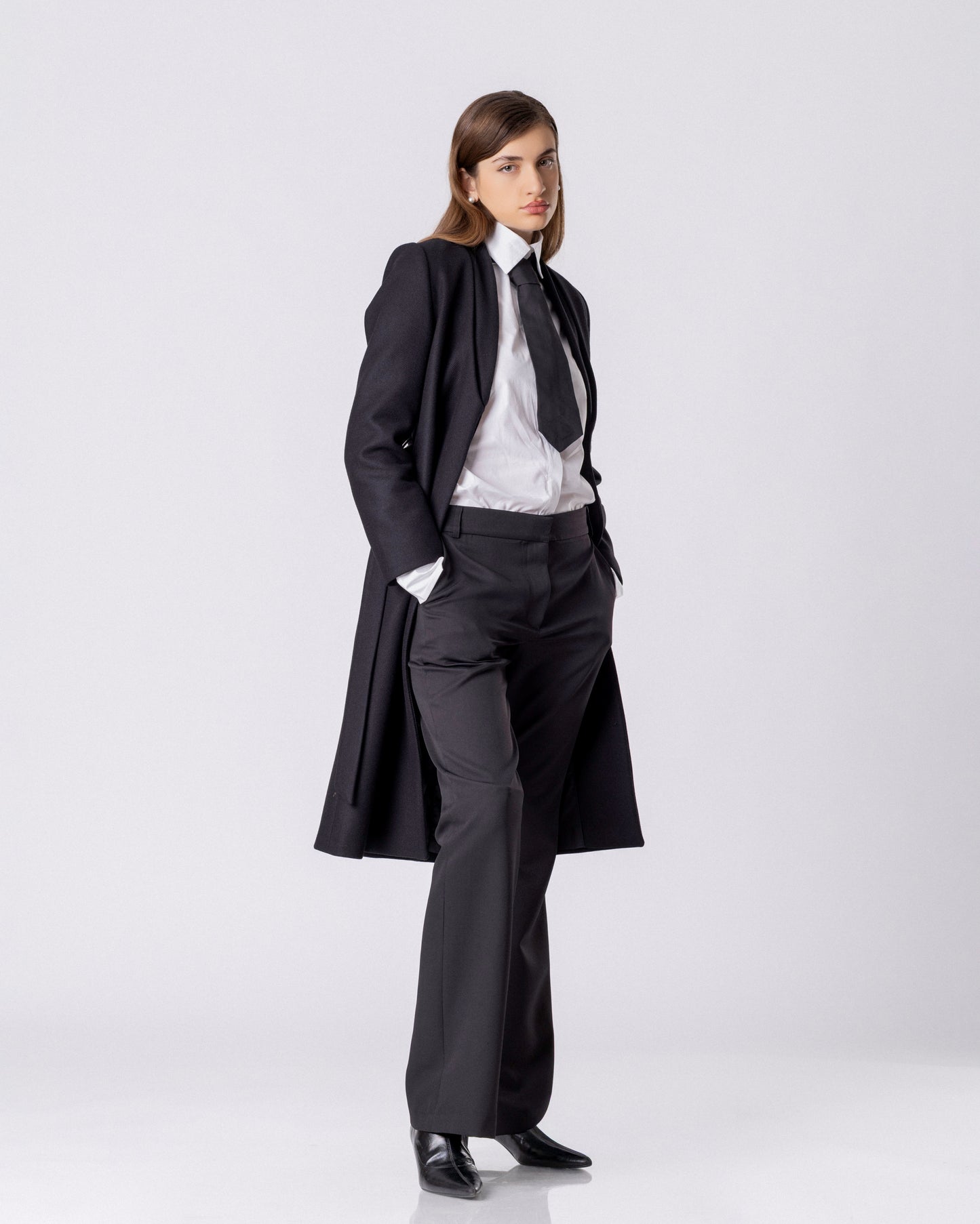 Noir Command Wrap Coat