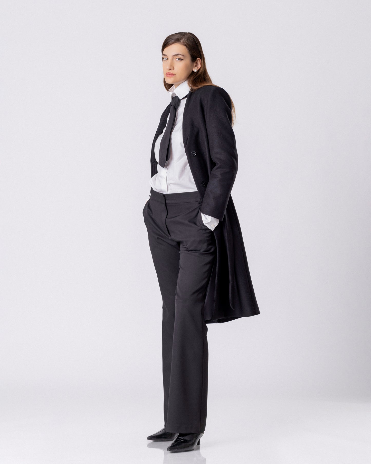 Noir Command Wrap Coat