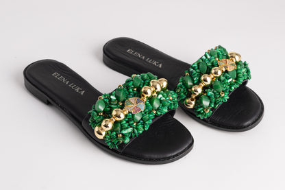 EMERALD GREEN Slippers