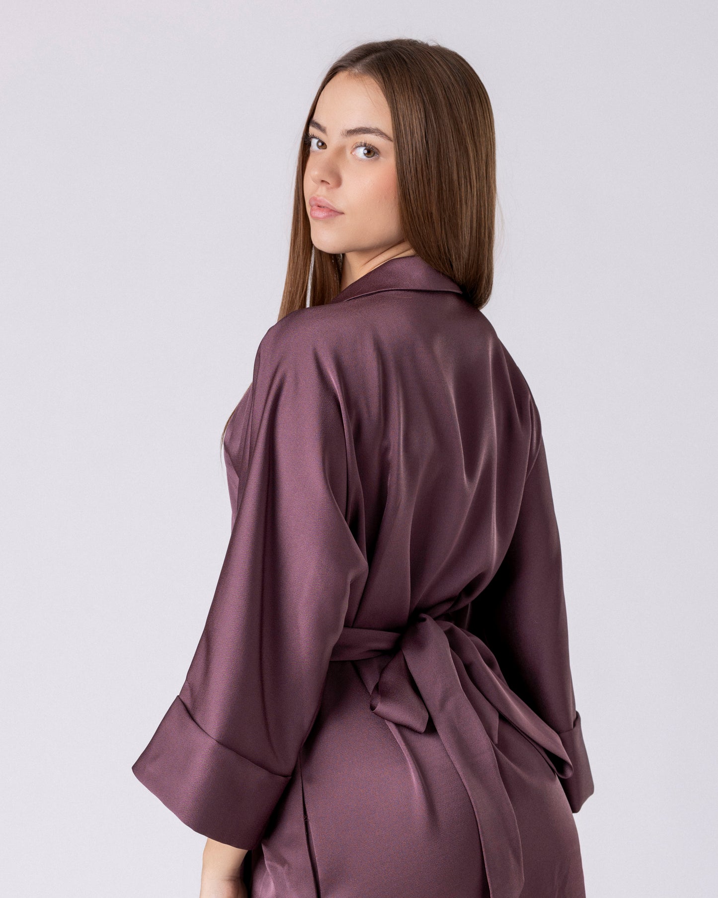 Velvet Plum Wrap Dress