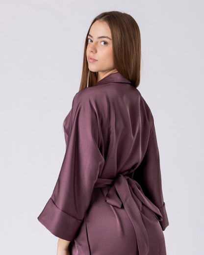 Velvet Plum Wrap Dress