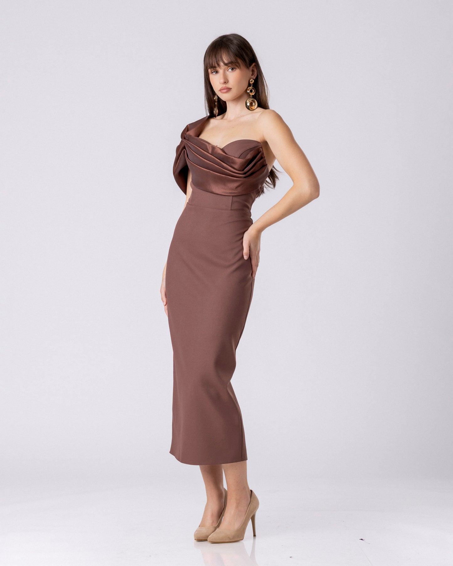 Bronze Sculpted Elegance Midi