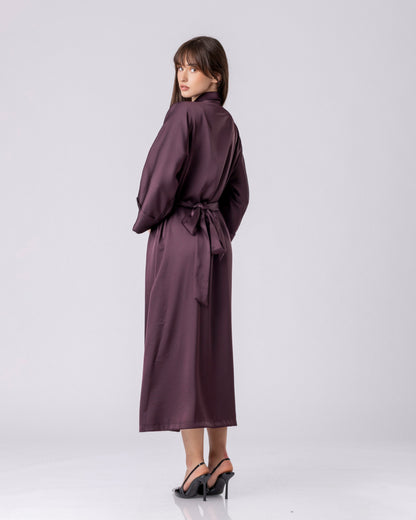 Velvet Plum Wrap Dress