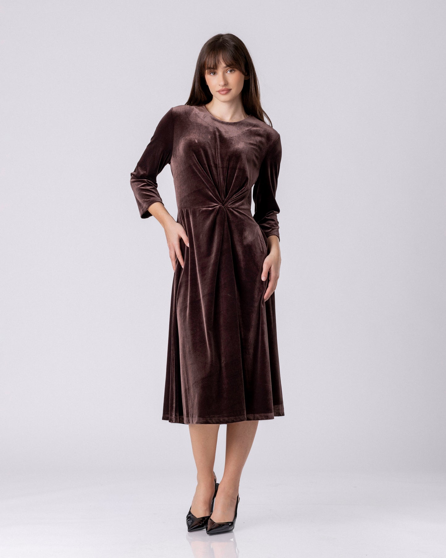 Velvet Orbit Midi Dress