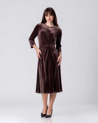 Velvet Orbit Midi Dress