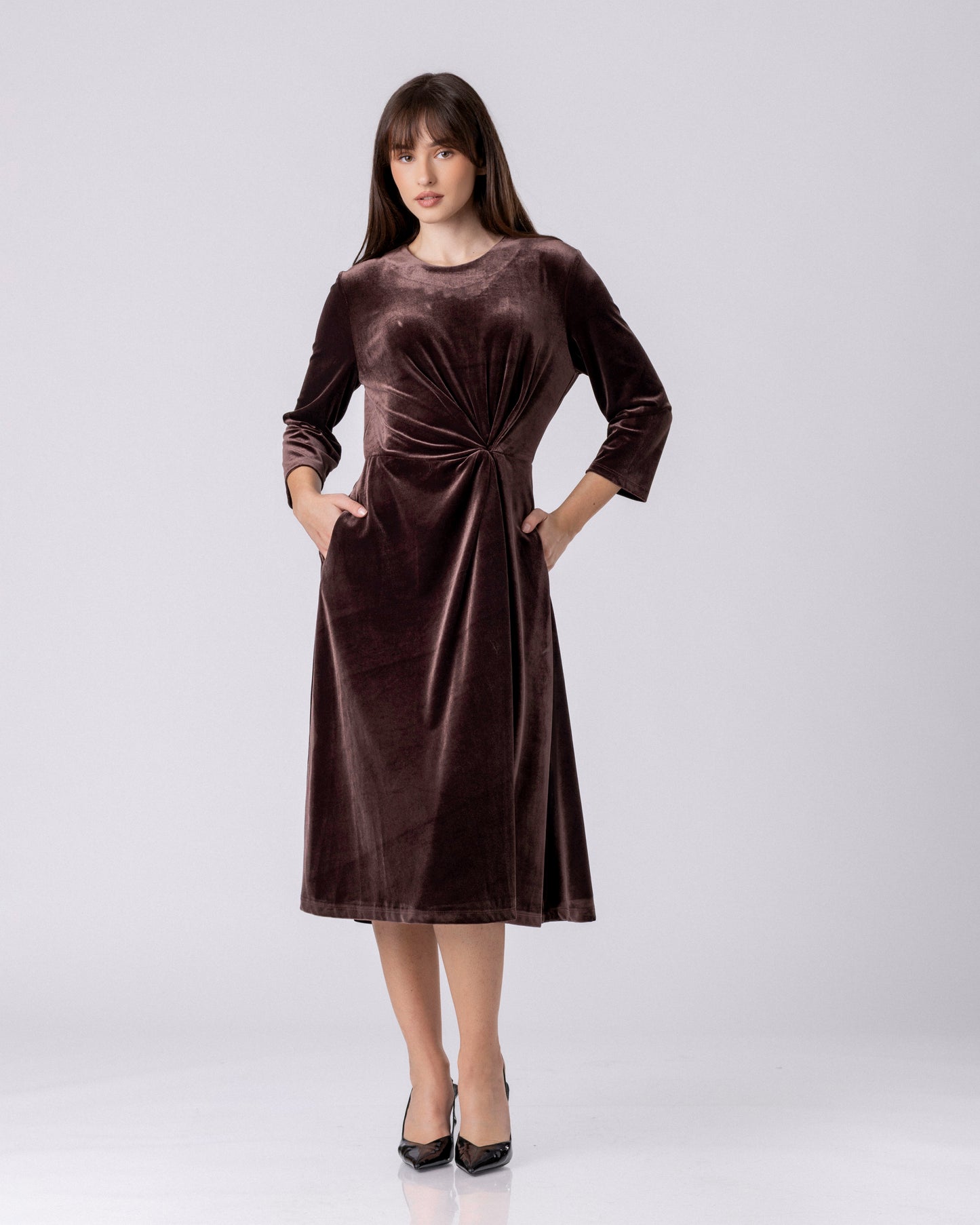 Velvet Orbit Midi Dress
