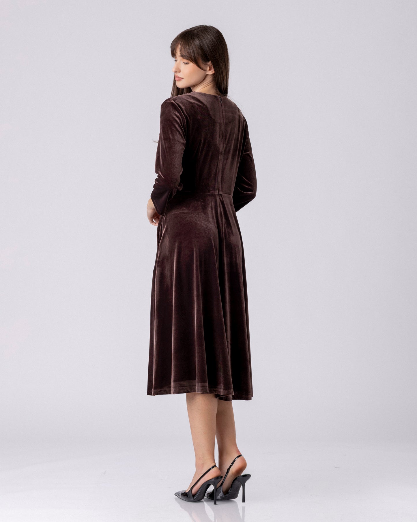 Velvet Orbit Midi Dress