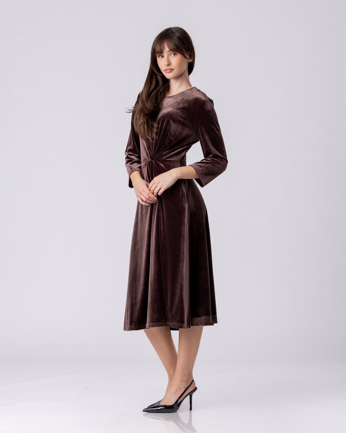 Velvet Orbit Midi Dress