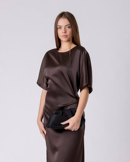 Satin Ease Midi Dress