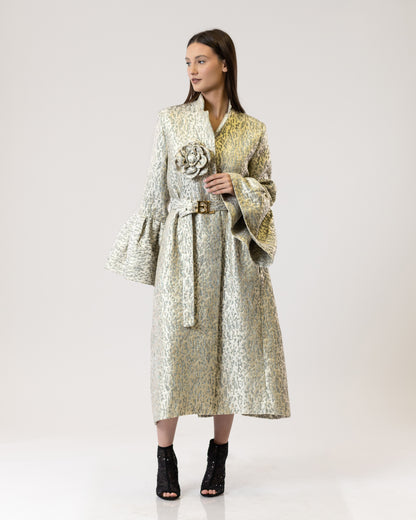 Regal Bloom Brocade Coat