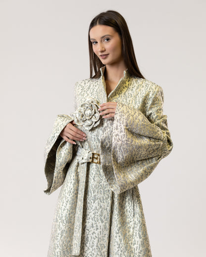 Regal Bloom Brocade Coat