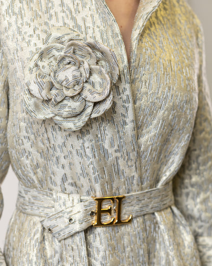 Regal Bloom Brocade Coat