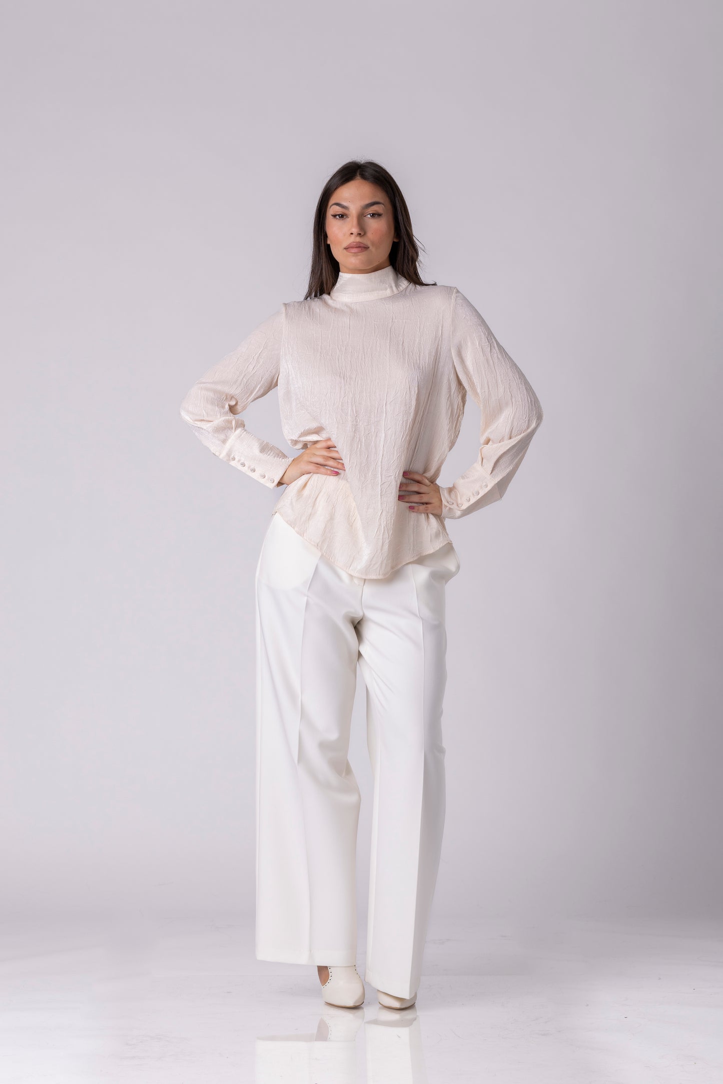 Blanca Bow Textured Blouse