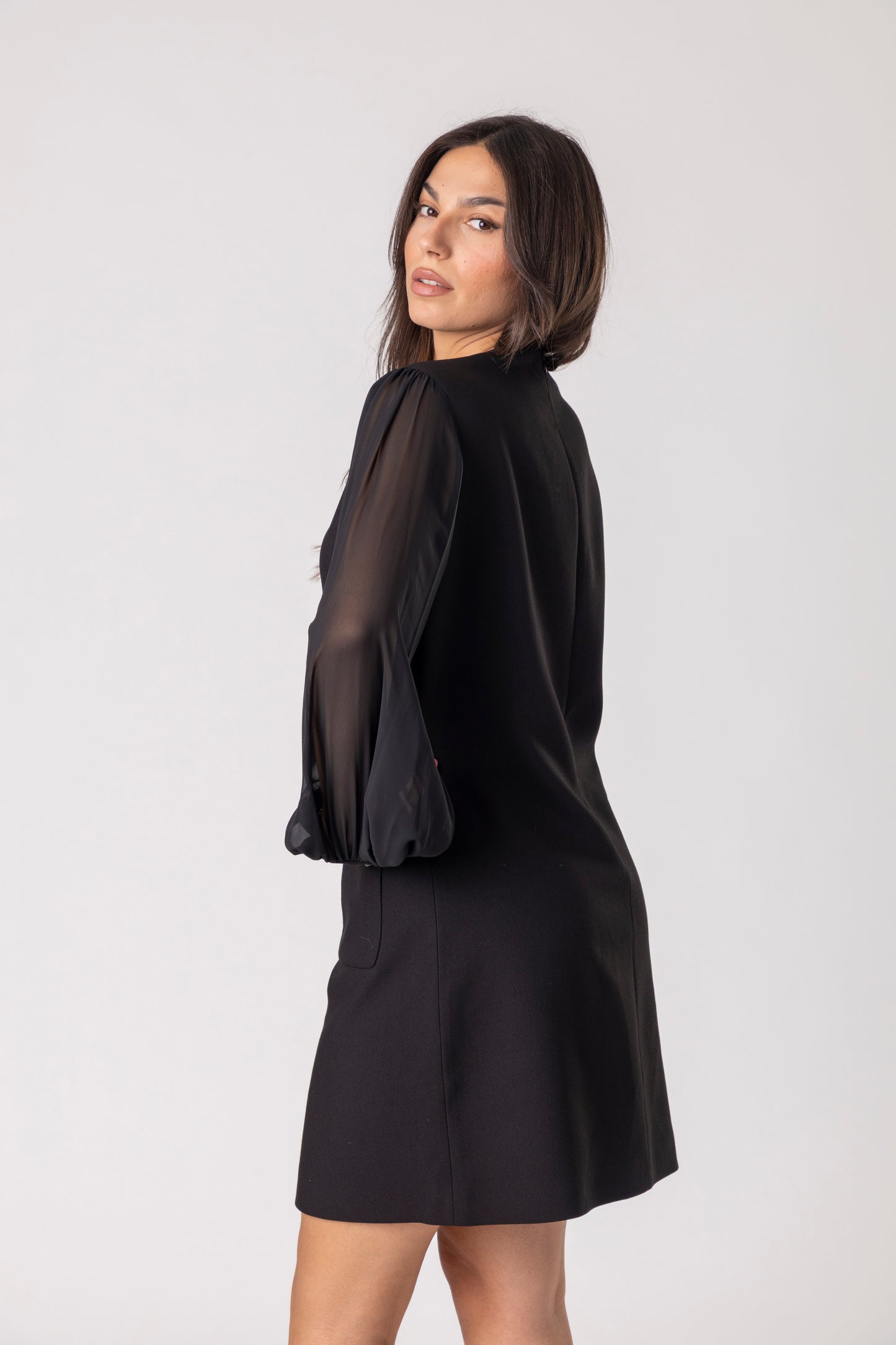 Norell Black Mini Dress