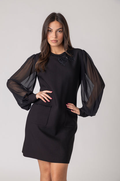 Norell Black Mini Dress