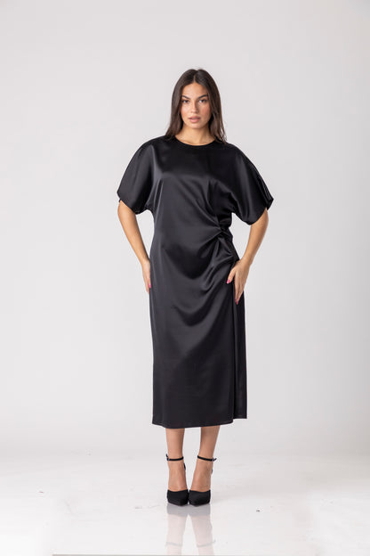 Kaven Satin Midi Dress
