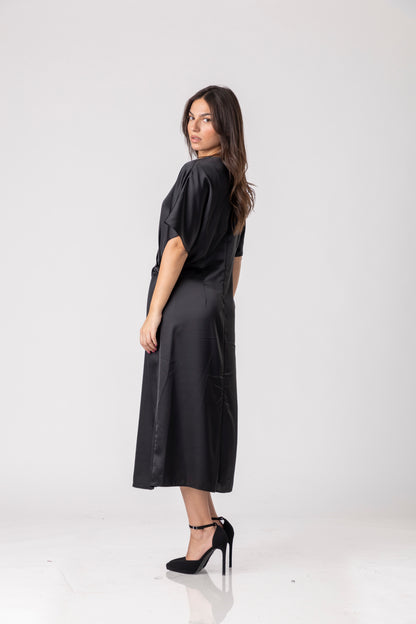 Kaven Satin Midi Dress